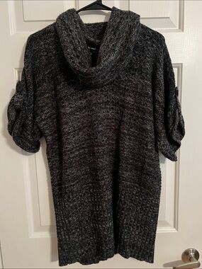 united states sweaters Charcoal Gray Cowl Neck Tunic Sweater